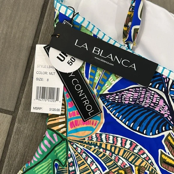 La Blanca Women's One Piece Swimsuit Lingerie Tummy Control Bathing Suit Size 8 - Picture 5 of 5